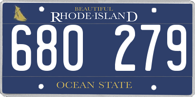 RI license plate 680279
