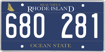 RI license plate 680281