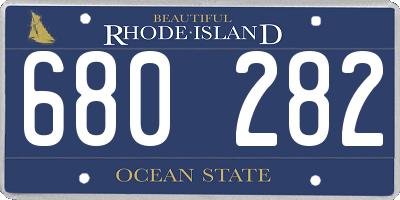 RI license plate 680282