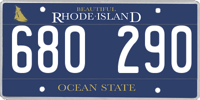 RI license plate 680290