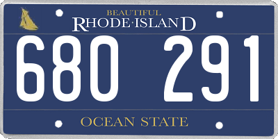 RI license plate 680291