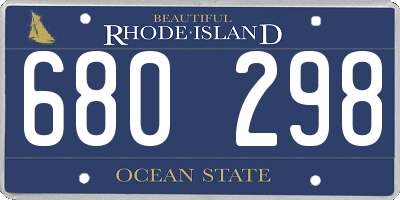 RI license plate 680298