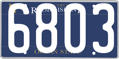 RI license plate 6803