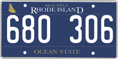 RI license plate 680306
