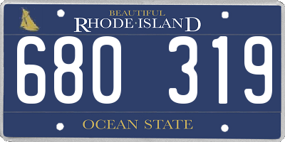 RI license plate 680319