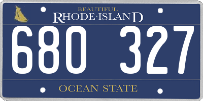 RI license plate 680327
