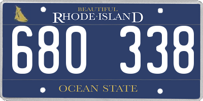 RI license plate 680338