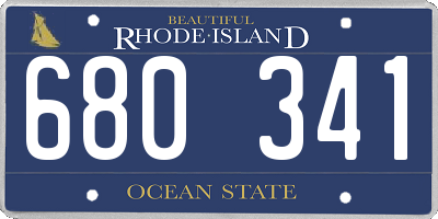 RI license plate 680341