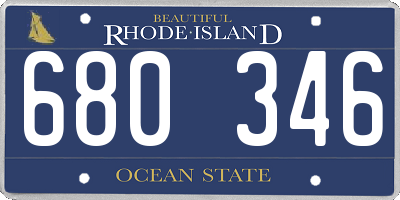 RI license plate 680346