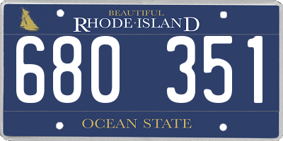RI license plate 680351