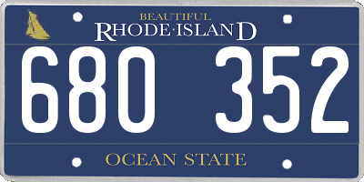 RI license plate 680352