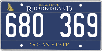 RI license plate 680369
