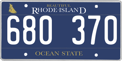 RI license plate 680370