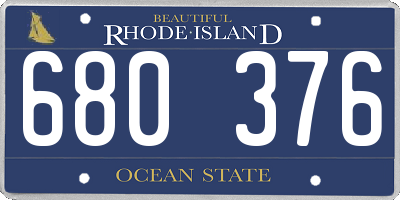 RI license plate 680376