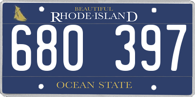 RI license plate 680397