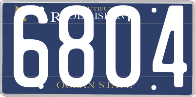 RI license plate 6804