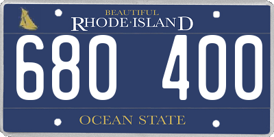 RI license plate 680400