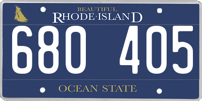 RI license plate 680405