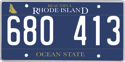 RI license plate 680413