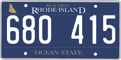 RI license plate 680415