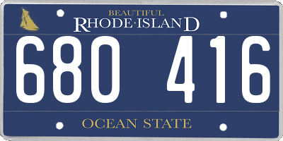 RI license plate 680416