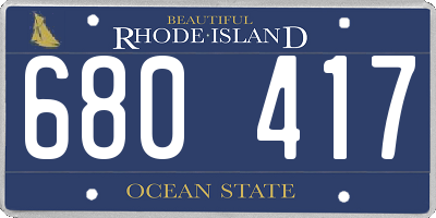 RI license plate 680417