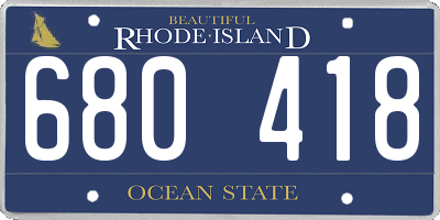 RI license plate 680418