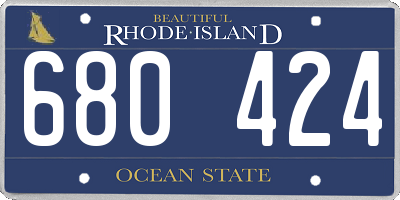 RI license plate 680424