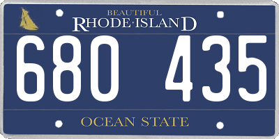 RI license plate 680435