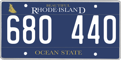 RI license plate 680440