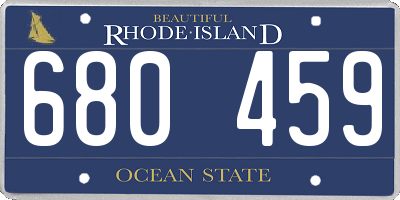 RI license plate 680459