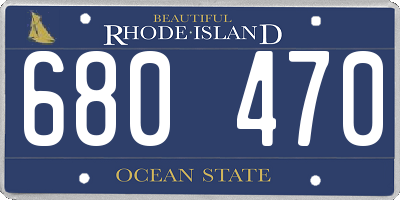 RI license plate 680470