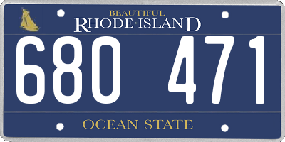 RI license plate 680471