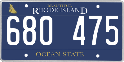 RI license plate 680475