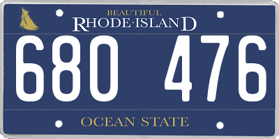 RI license plate 680476