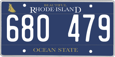 RI license plate 680479