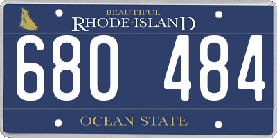 RI license plate 680484