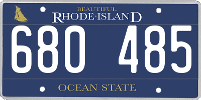 RI license plate 680485