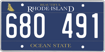 RI license plate 680491