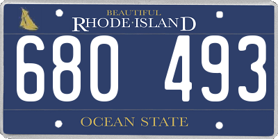 RI license plate 680493
