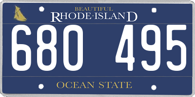 RI license plate 680495