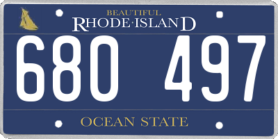 RI license plate 680497