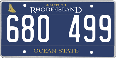 RI license plate 680499