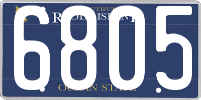 RI license plate 6805