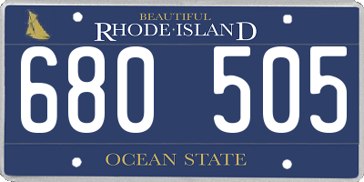 RI license plate 680505