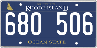 RI license plate 680506