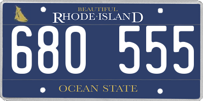 RI license plate 680555
