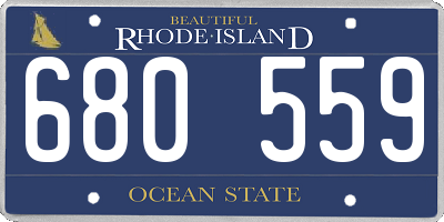 RI license plate 680559