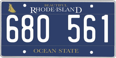 RI license plate 680561