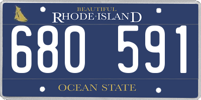 RI license plate 680591